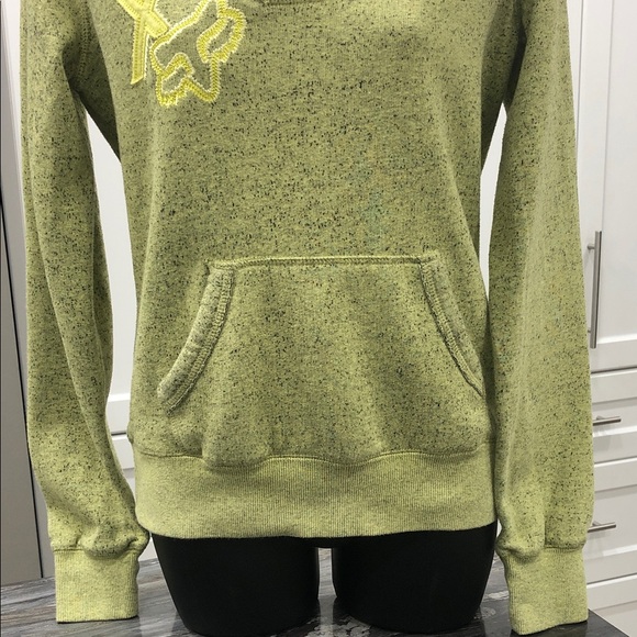 2/$35 🦊Fox Pullover Hoodie – Women’s Small – Yellowish Green - Picture 4 of 13